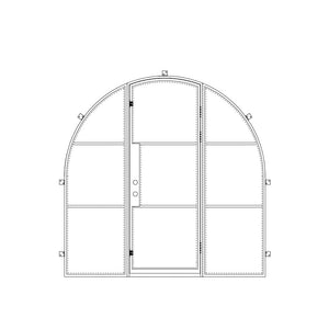 Air 4 - w/ Sidelights Single Full Arch - PINKYS