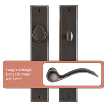 Load image into Gallery viewer, Large Rectangle Entry Hardware with Lever | Made to Order