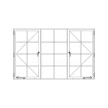 Load image into Gallery viewer, Diagram of PINKYS Air 5 Single Casement Steel Window w/ Middle Fixed Single Panel