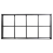 Load image into Gallery viewer, Transom 8-pane window made from thin iron framing. Window is thermally broken to protect from extreme weather.