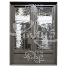 Load image into Gallery viewer, PINKYS Oregon 86 Black Steel Double Flat Doors