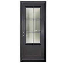 Load image into Gallery viewer, PINKYS Parker Black Steel Single Flat Door