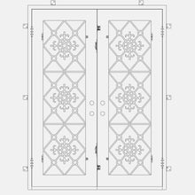 Load image into Gallery viewer, PINKYS San Francisco Black Steel Double Flat doors