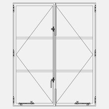 Load image into Gallery viewer, PINKYS Air 4 Double Casement modern steel window features a beautiful design that will enhance the look of your home