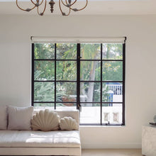 Load image into Gallery viewer, Lifstyle picture of PINKYS Air 5 Double Casement modern steel window features a beautiful design that will enhance the look of your home