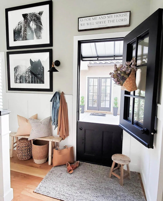 PINKYS Iron Doors Air Dutch Door for Entryway in Black