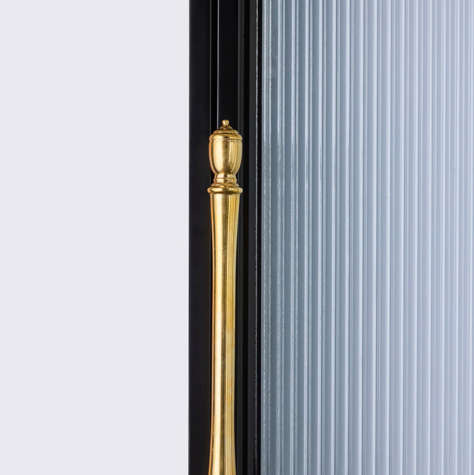 closeup of custom pantry door hardware