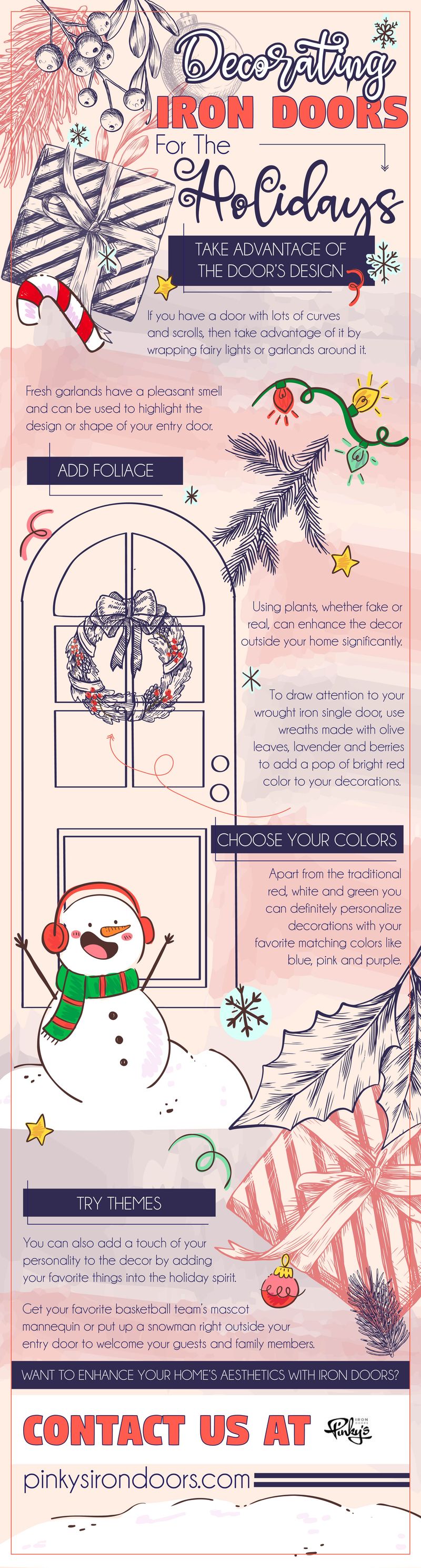 Decorating Iron Doors For The Holidays
