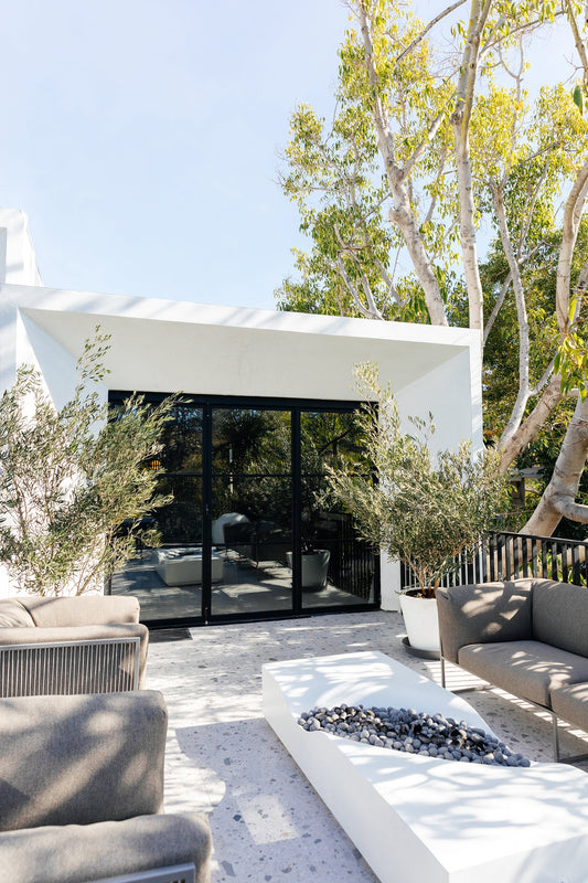 PINKYS Iron Doors Exterior Patio Door Air Product with Outdoor Furniture