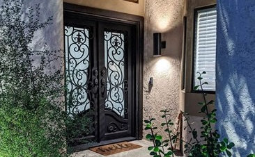 double wrought iron doors by Pinky’s Iron Doors