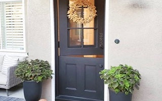 versatile Dutch doors with fall decorations