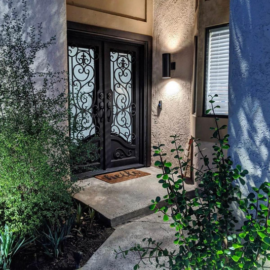  A home’s French iron door entrance gate