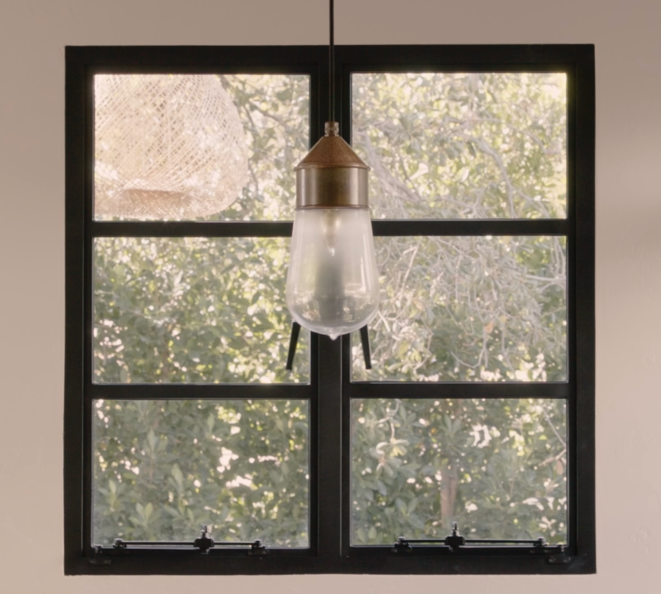Modern steel window with divided grid and contemporary design