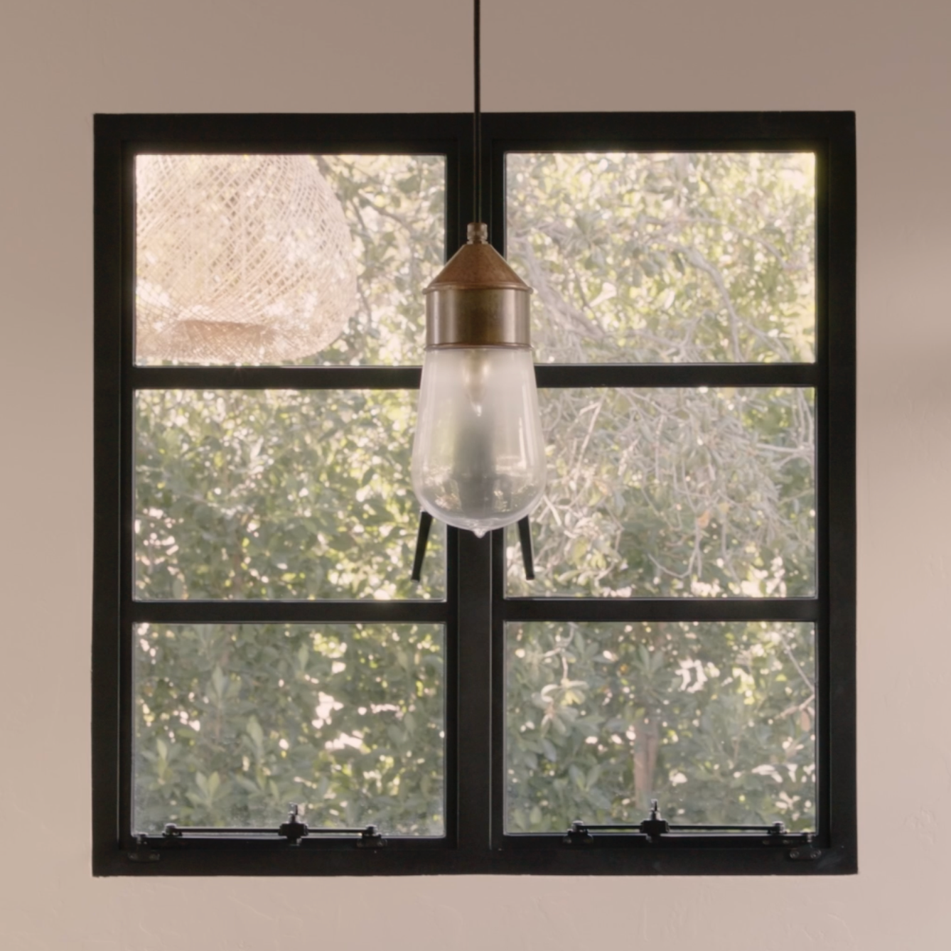 Modern steel window with divided grid and contemporary design