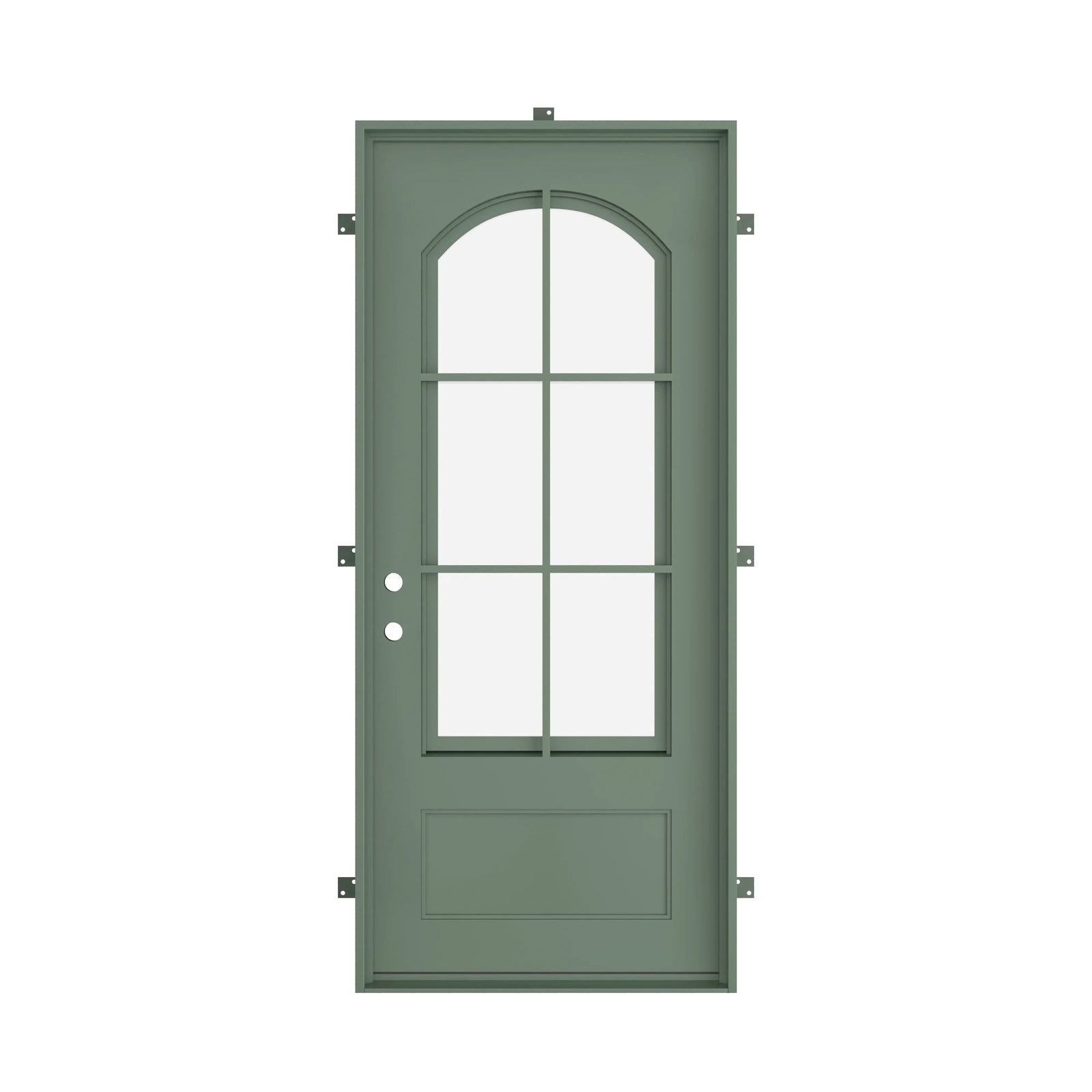 bristol single flat iron door in angeles green
