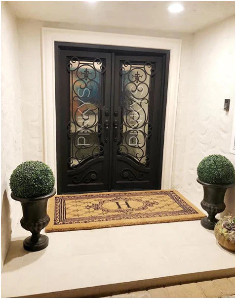 Matching Wrought Iron Door Locksets with the Perfect Door