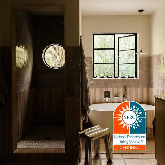 Steel windows with NFRC logo