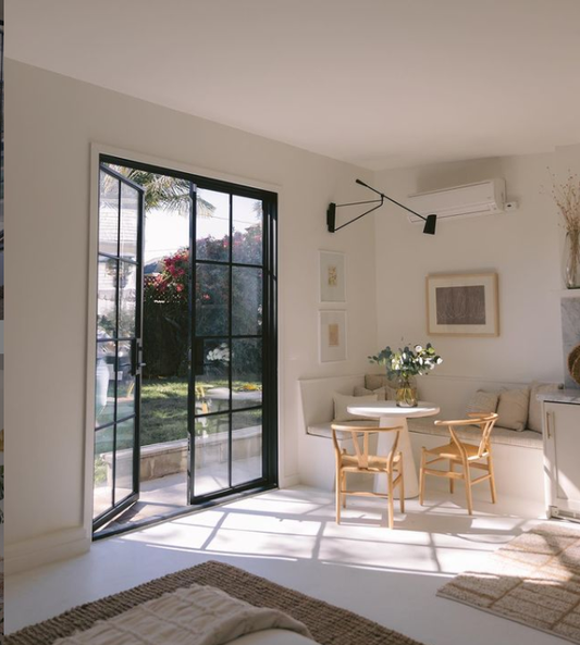 Iron frame double doors