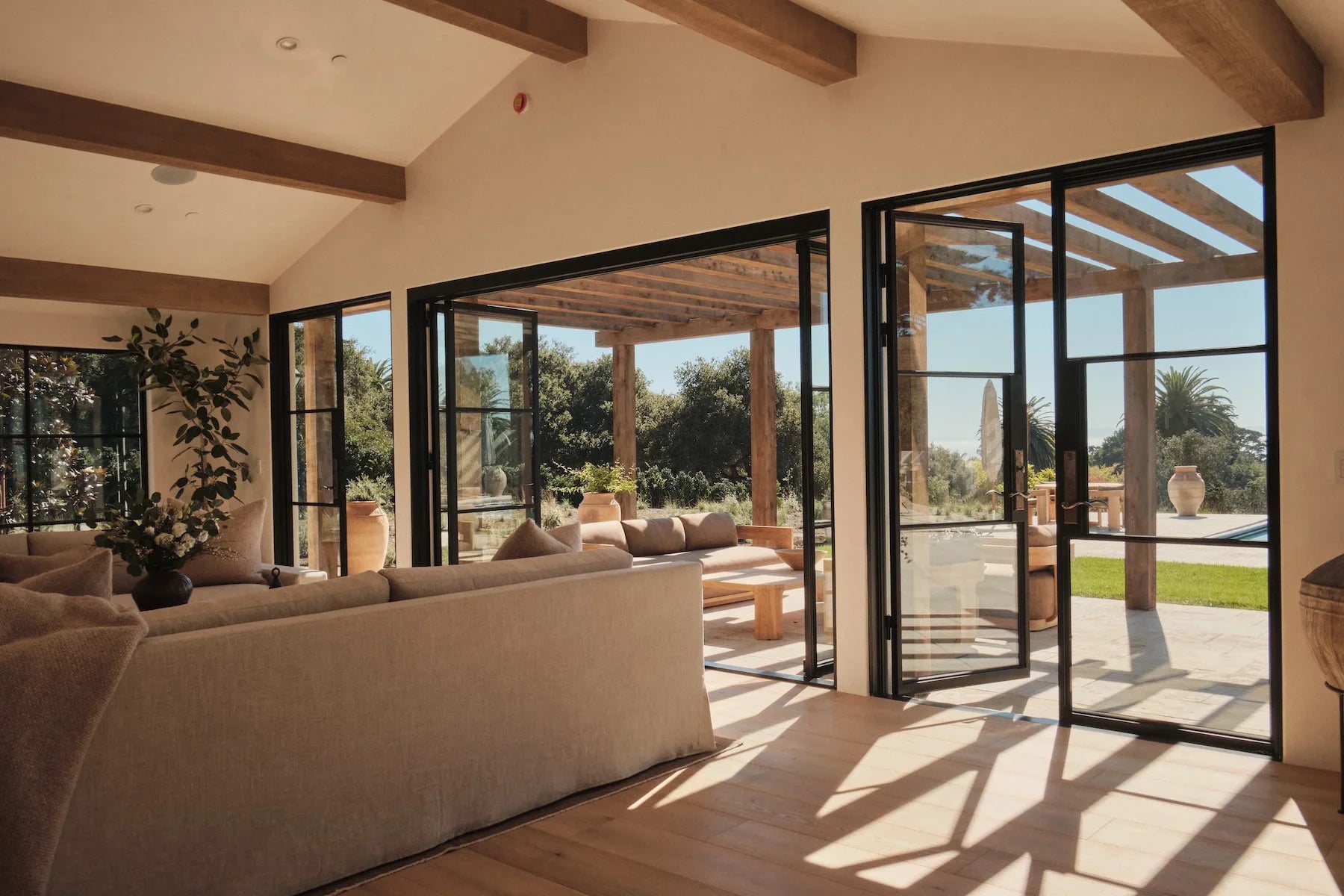 Air 7 thermal break double full arch steel front doors, energy efficient arched exterior steel doors