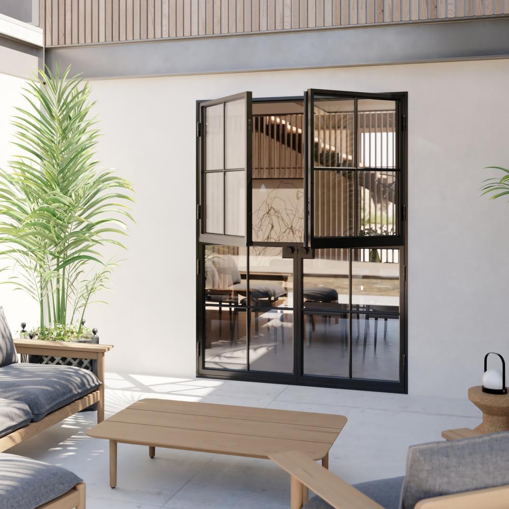 Exterior Air 5 Dutch double flat doors, cold-rolled architectural steel frame