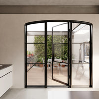 Air 4 with Side Windows - Single Mini Arch | Standard Sizes - Staff Picks by Pinky’s Iron Doors — home doors, view 2