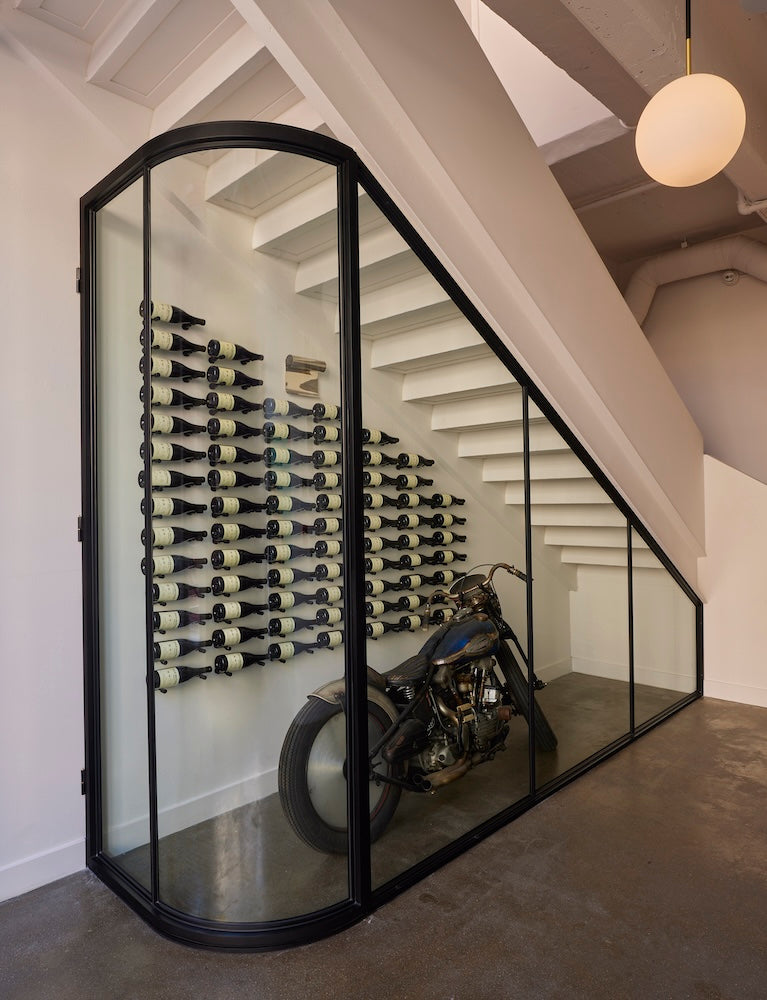 pinkys custom wine cellar in showroom
