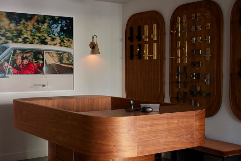 high end lock hardware displays at pinkys showroom