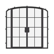 Double mini arch exterior steel door with sidelights