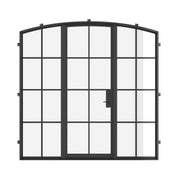 single arch steel door with sidelights and thermal break