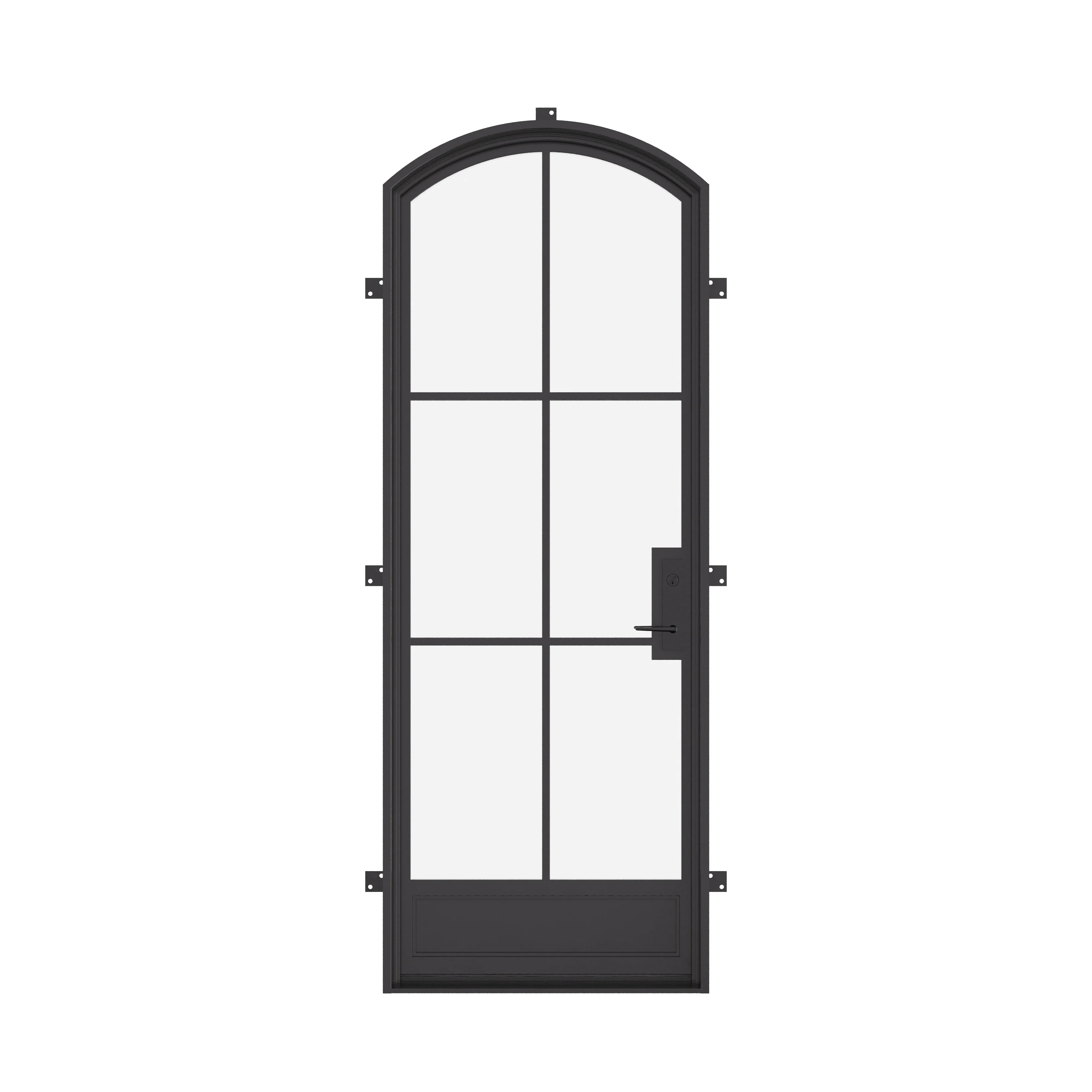 Air 7 thermal break single arch steel front door, insulated architectural steel entry system