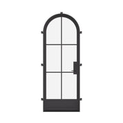 Air 7 thermal break single full arch steel front door, insulated architectural steel entry with arch