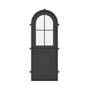 Air Getty Dutch single full arch steel front door with classic split Dutch design and arched top
