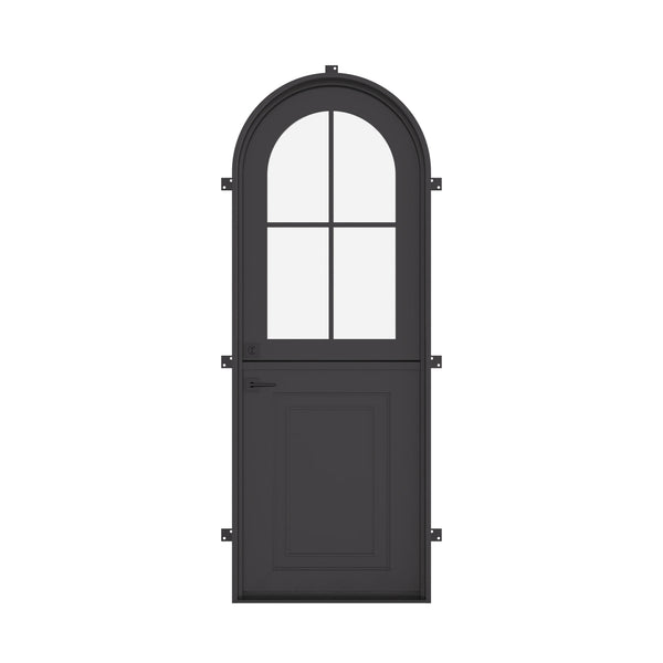 Air Getty Dutch single full arch steel Dutch front door with classic curved arch design
