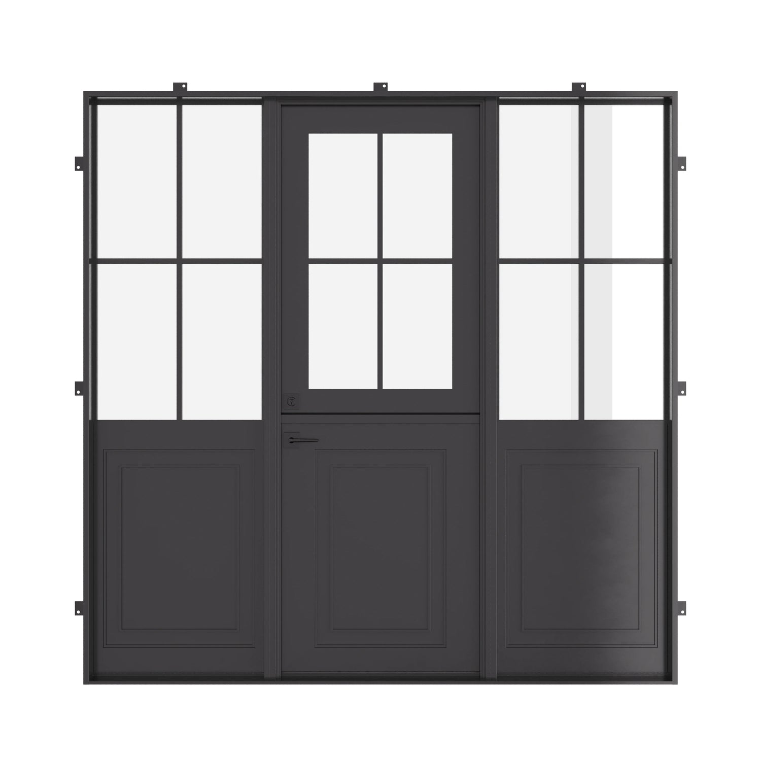Air Getty Dutch with Side Windows - Single Flat by Pinky’s Iron Doors — home doors, view 1