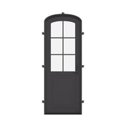 Air Getty single mini arch steel front door with subtle curved arch and classic European styling