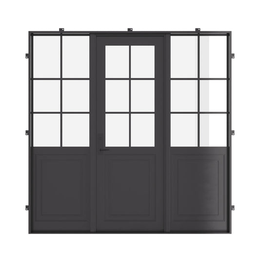 Air Getty with Side Windows - Single Flat | Standard Sizes by Pinky’s Iron Doors — home doors, view 1