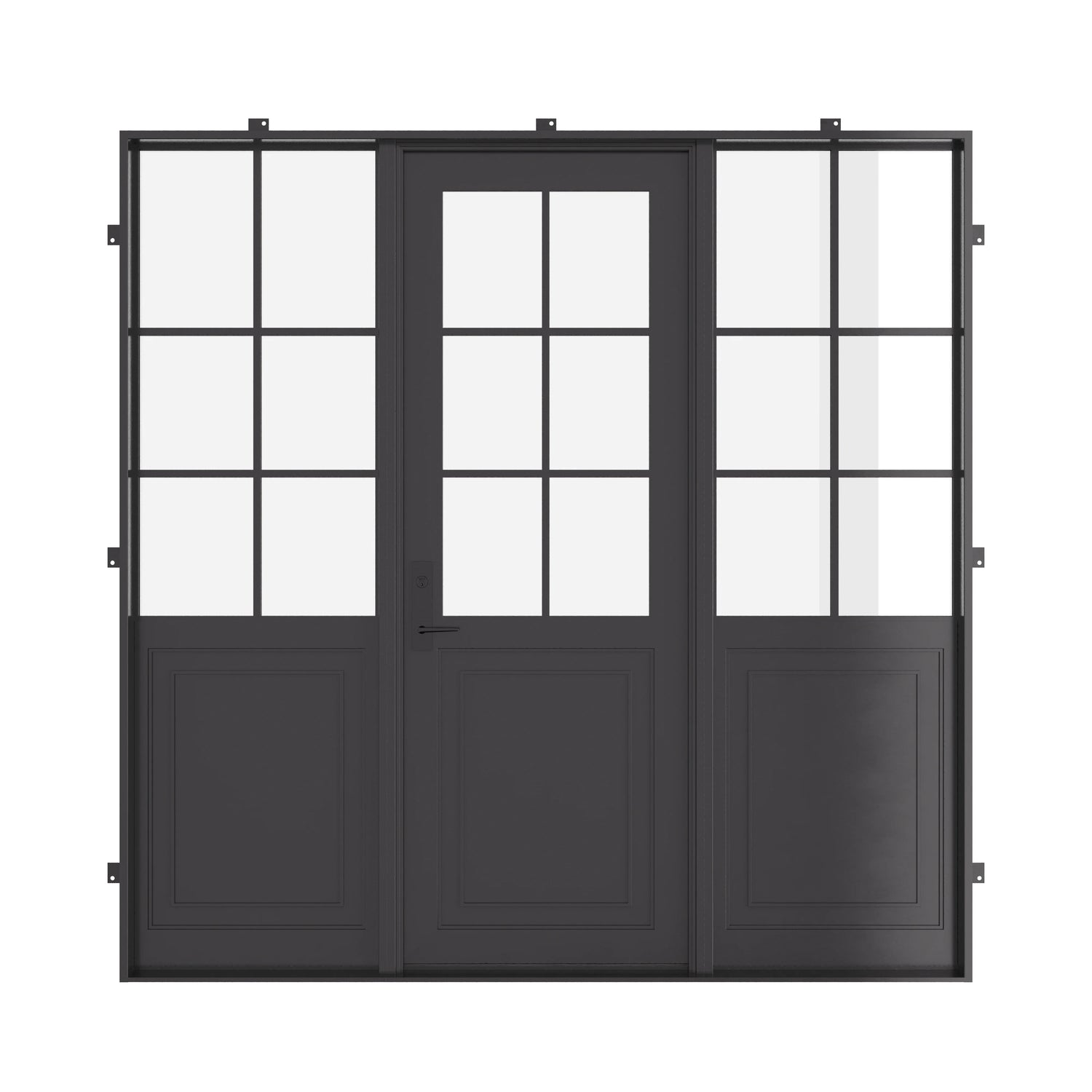 Air Getty with Side Windows - Single Flat | Standard Sizes by Pinky’s Iron Doors — home doors, view 1