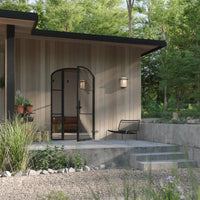 Air 4 with Left Side Window - Single Mini Arch by Pinky’s Iron Doors — home doors, view 2