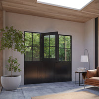 Air Getty Dutch with Side Windows - Single Flat | Standard Sizes by Pinky’s Iron Doors — home doors, view 2