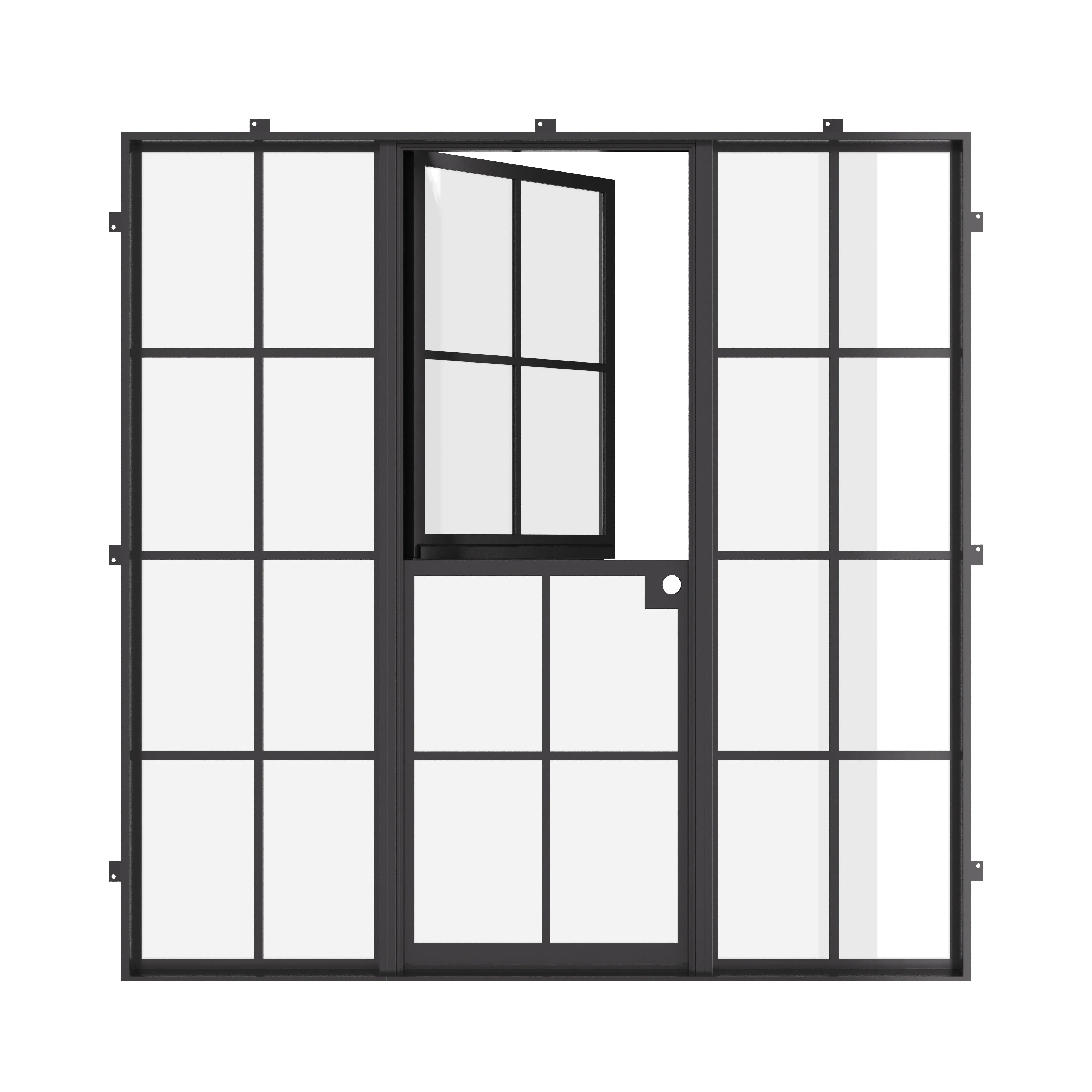 Architectural Dutch single flat front door and sidelites