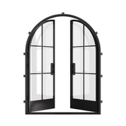 Air 7 double full arch steel front doors, modern architectural arched double front doors