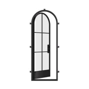 Air 7 thermal break single full arch steel front door, insulated modern exterior steel door