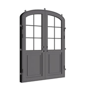 Air Getty double mini arch luxury steel double entry doors with timeless European styling