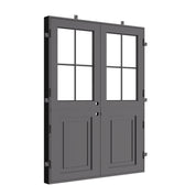 Air Getty Dutch double flat steel front doors with classic split Dutch door design