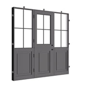 Air Getty Dutch single flat steel Dutch front door with sidelights and traditional styling