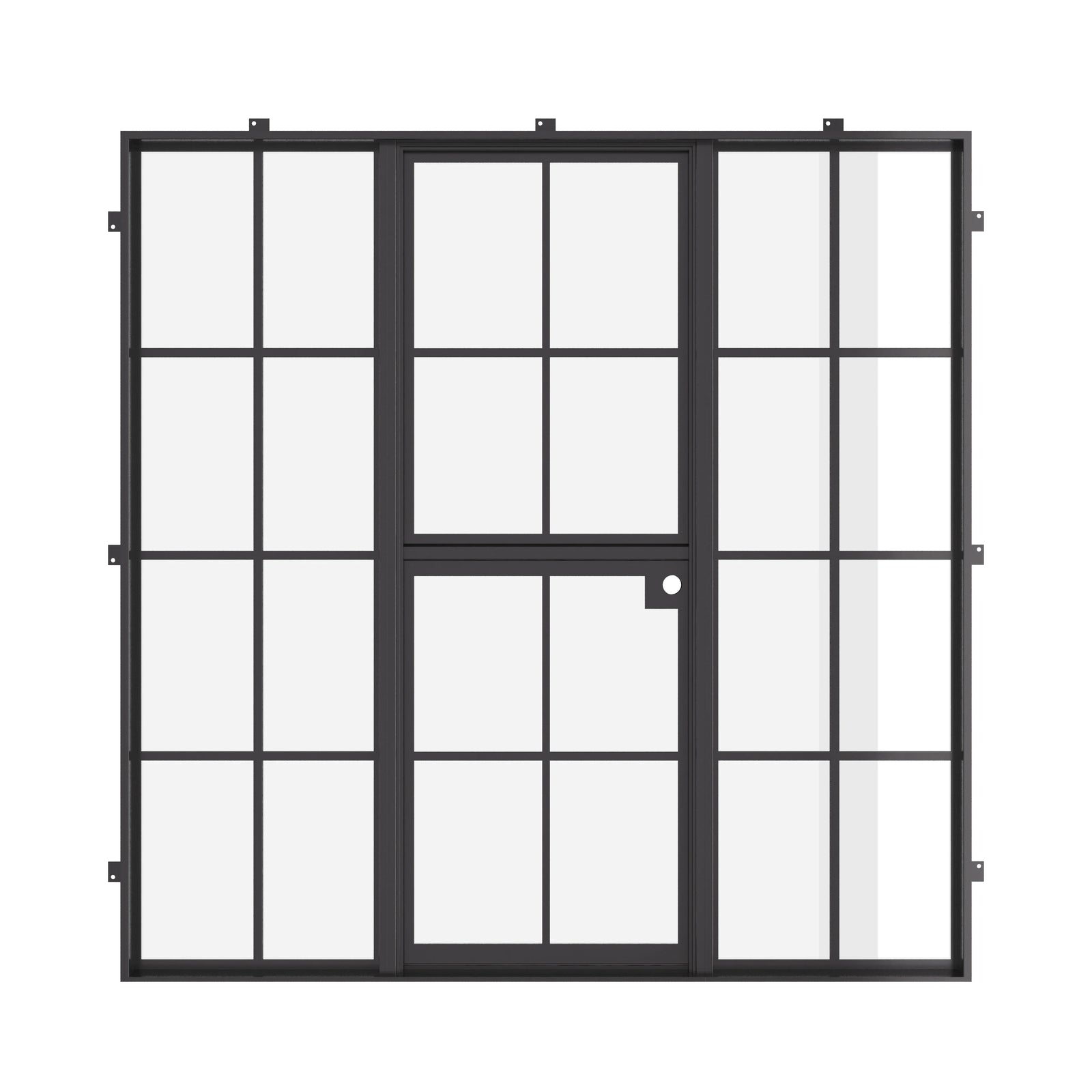 Premium Dutch-style single flat exterior steel door system