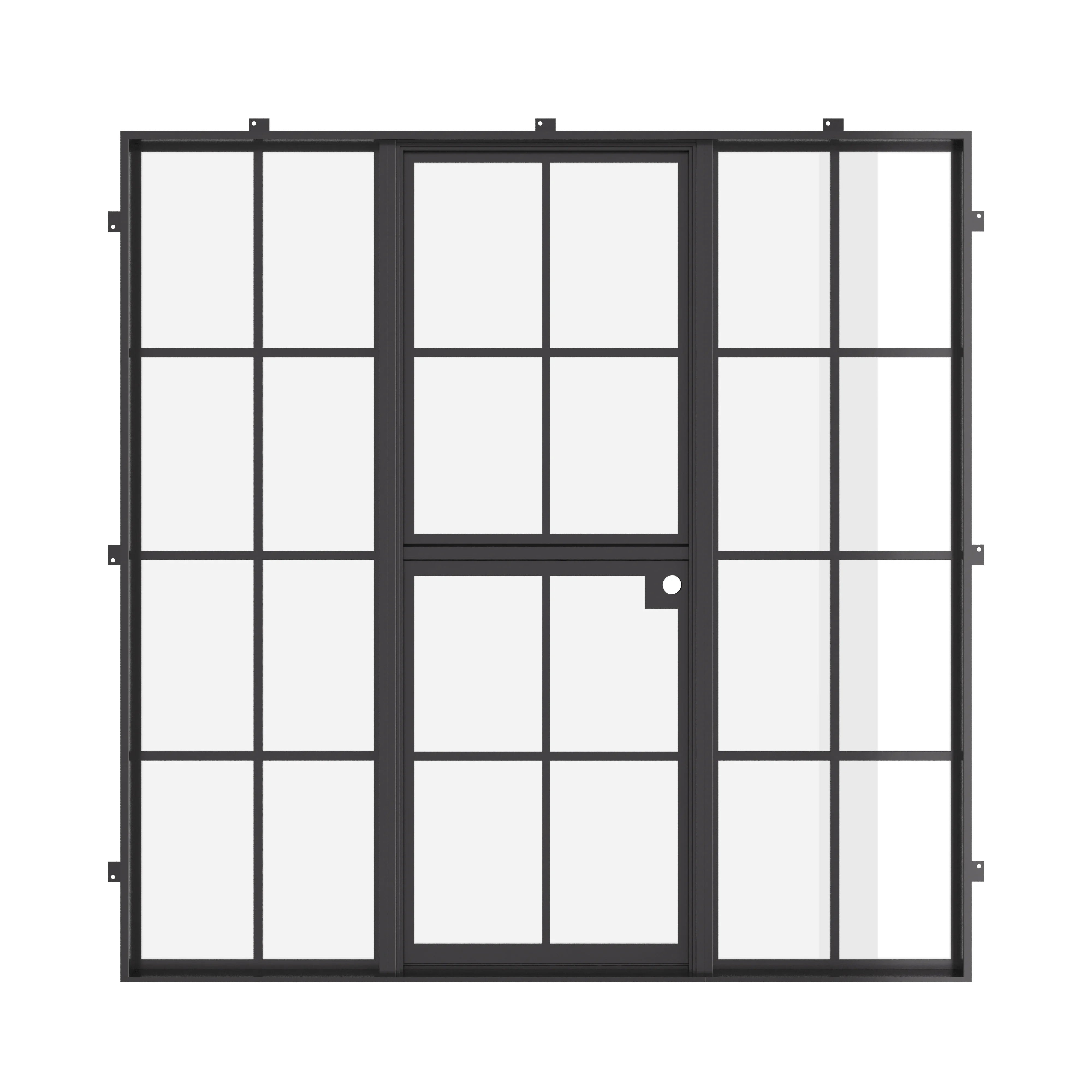 Premium Dutch-style single flat exterior steel door system