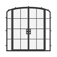 Air 5 with Side Windows - Double Mini Arch | Standard Sizes by Pinky’s Iron Doors — home doors, view 5