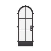 Air 7 single full arch steel front door, contemporary arched front door for modern homes