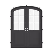 Air Getty double mini arch residential steel front doors with classic architectural arches